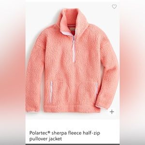 Women’s J. Crew Polartec® sherpa fleece half-zip pullover jacket—Medium